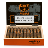 Camacho American Barrel Aged Robusto Cello Cigar - Box of 20 (End of Line)