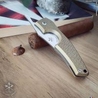 Les Fines Lames Le Petit - The Cigar Pocket Knife - Brass Leaf