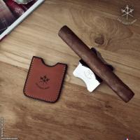 Les Fines Lames Leather Cigar Stand - Tan