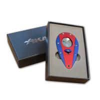 Xikar Xi 1 Cigar Cutter - Red with Blue Wings