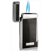 Caseti Twin Jet Lighter - Black Carbon Fibre Effect (End of Line)