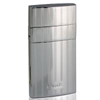 Caseti Full Cap Jet Flame Lighter - Chrome Plated & Engine Turn (End of Line)