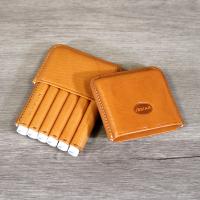 Jemar Leather Cigarillo Case - 6 Finger - Natural Tan
