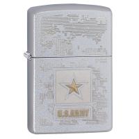 Zippo - U.S. Army Star Satin Chrome - Windproof Lighter