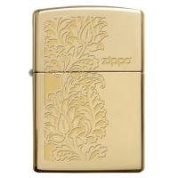 Zippo - High Polish Brass Paisley Design - Windproof Lighter