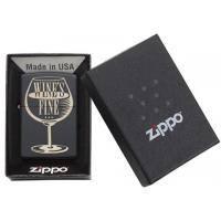 Zippo - Matte Black Wine's Fine - Windproof Lighter