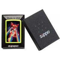 Zippo - Neon Yellow Pizza Cat - Windproof Lighter 