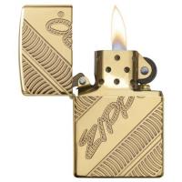 Zippo - High Polish Brass Armor Zippo Coiled - Windproof Lighter