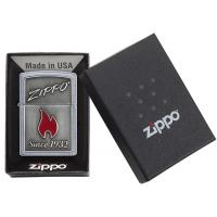 Zippo - Street Chrome Zippo & Flame -  Windproof Lighter