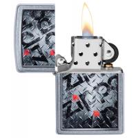 Zippo - Street Chrome Diamond Plate - Windproof Lighter