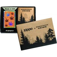 Zippo - Multicolour Woodchuck Leaves Walnut Emblem - Windproof Lighter