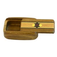 Wilsons of Sharrow Wooden Snuff Box - Cross Panel Pattern