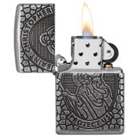 Zippo - Armor St. Christopher Medal Design - Windproof Lighter