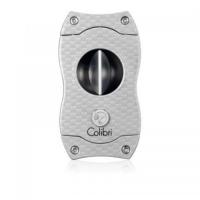 Colibri Falcon Single Jet Lighter & V Cut Set - Silver Carbon Fiber