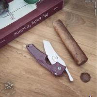 Les Fines Lames Le Petit - The Cigar Pocket Knife - Micarta Plum (End of Line)