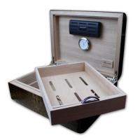 Gentili Pelle Humidor - Brown Leather Crocodile and Ebony - 50 Cigars Capacity