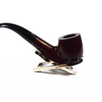 BBB Minerva 750 Smooth Ruby Prince Metal Filter Briar Fishtail Pipe (BBB129)