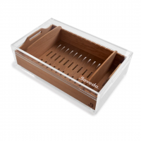 Boveda Large Acrylic & Cedar Humidor - 75 Cigar Capacity - End of Line