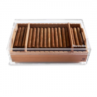 Boveda Large Acrylic & Cedar Humidor - 75 Cigar Capacity - End of Line