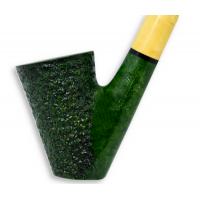 Caminetto Wood Flock Green Rustic Fishtail Pipe (CA002) - End of Line