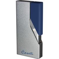 Caseti Jet Flame Lighter - Matte Chrome and Blue (End of Line)