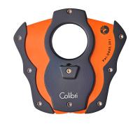 Colibri Monza Cigar Cutter - Rubberized Black & Orange Blades