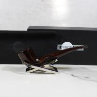 Alfred Dunhill  - The White Spot Chestnut 3421 Group 3 Zulu 1/4 Bent Tapered Mouthpiece Pipe (DUN578)
