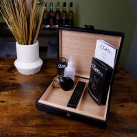 Zino Black Leather Travel Humidor - 10 Cigar Capacity (End of Line)