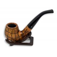 Hardcastle Briar Root 121 Checkerboard Fishtail Bent Pipe (H0021)