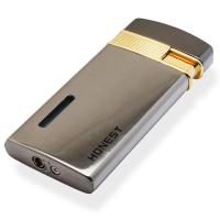 Honest Dee Windproof Lighter - Chrome & Gold (HON52)