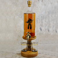 Hunter Figure Tap & 2 Glasses Whisky Decanter (Stylish Whisky) - 40% 350ml