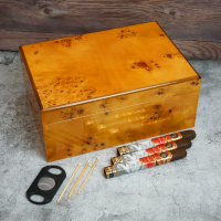 The North Dark Burl Humidor - 25 Cigar Capacity