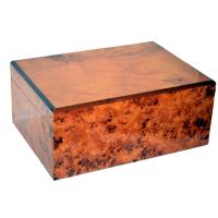 The North Dark Burl Humidor - 25 Cigar Capacity