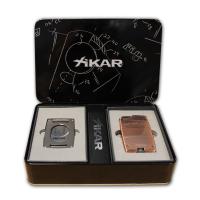 Xikar Ultra Combo - Vintage Bronze Ultra Lighter & Gunmetal Ultra Slim Cutter