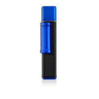 Colibri Julius Classic Double-flame Cigar Lighter - Black & Blue Lid