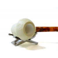Meerschaum Large Patterned Bent Fishtail Pipe (MEER133)