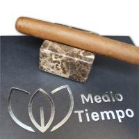 Ashtray and Cigar Stand Set - Natural stone  - Marron Imperial Marble