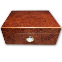 SLIGHT SECONDS - Oxford Dark Burl Cigar Humidor - 40 Cigars Capacity