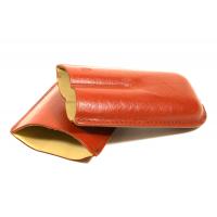 GBD Plain Leather Cigar Case - Two Petit Corona - Tan