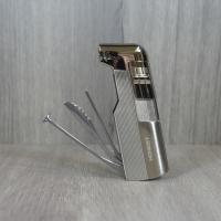 Honest Penryn Pipe Lighter with Pipe Tool - Chrome (HON92)
