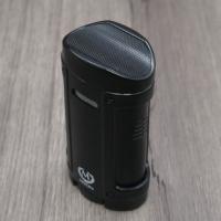 Myon Black Four Jet Table Lighter with Top Cigar Rest - Black