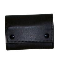 Black Leatherette Hand Rolling Tobacco Sifter Pouch and Paper Holder