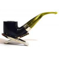 Peterson Atlantic 01 Smooth Blue & Green Bent Fishtail Pipe (PE1011)