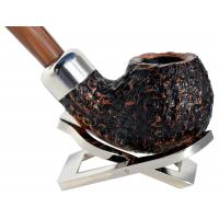 Peterson Derry Rustic XL02 Nickle Mounted Coffee Fishtail Pipe (PE188)