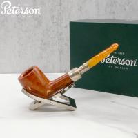 Peterson Amber Spigot Natural 15 Silver Mounted P Lip Pipe (PE2360)