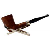Peterson Amber Spigot Natural D17 Silver Mounted Fishtail Pipe (PE920)