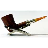 Peterson Amber Spigot Natural D17 Silver Mounted Fishtail Pipe (PE922)