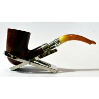 Peterson Amber Spigot Natural D16 Silver Mounted Fishtail Pipe (PE924)