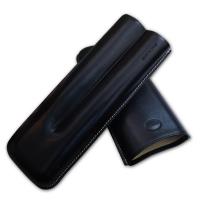Jemar Leather Cigar Case - 2 Finger - 70 RG - Black