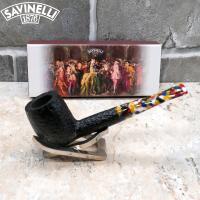 Savinelli Arlecchino Rustic Black 6mm Pipe (SAV733)